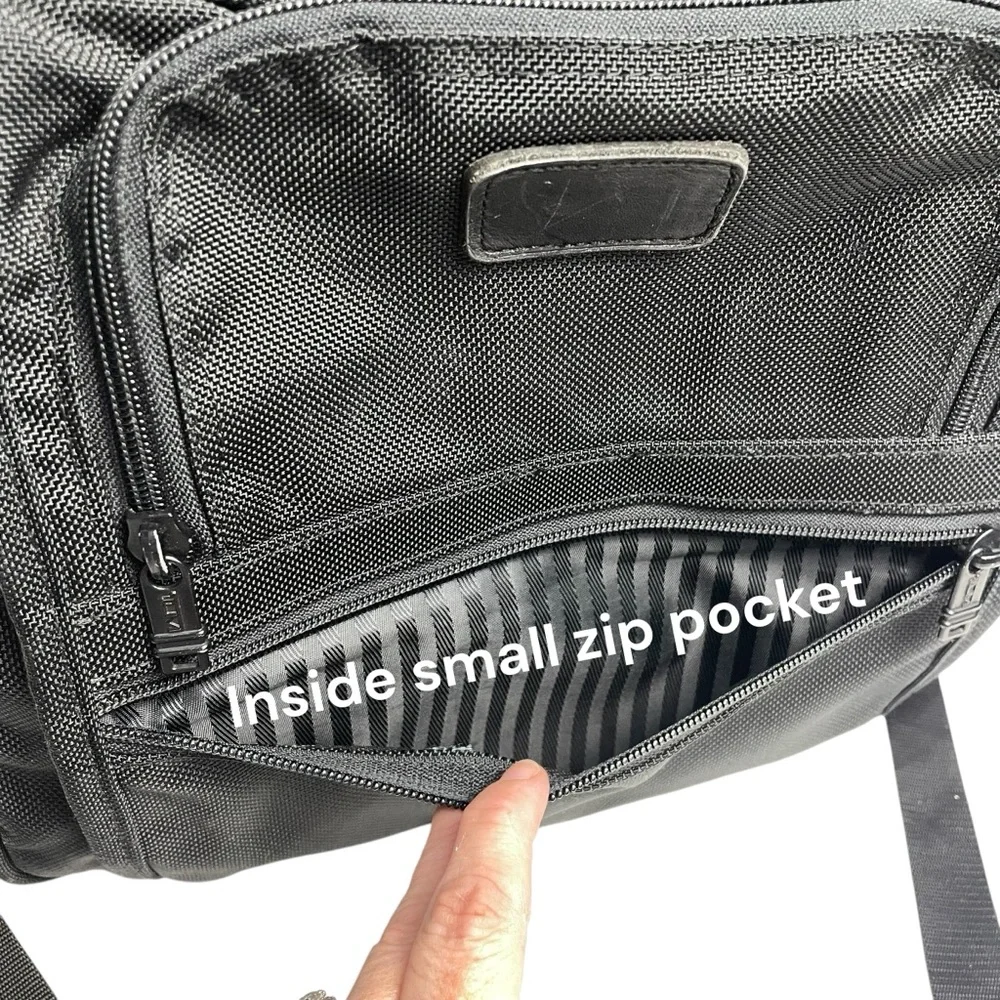 TUMI Alpha Brief Pack Backpack Laptop Tablet Black Nylon Bag 26186D4